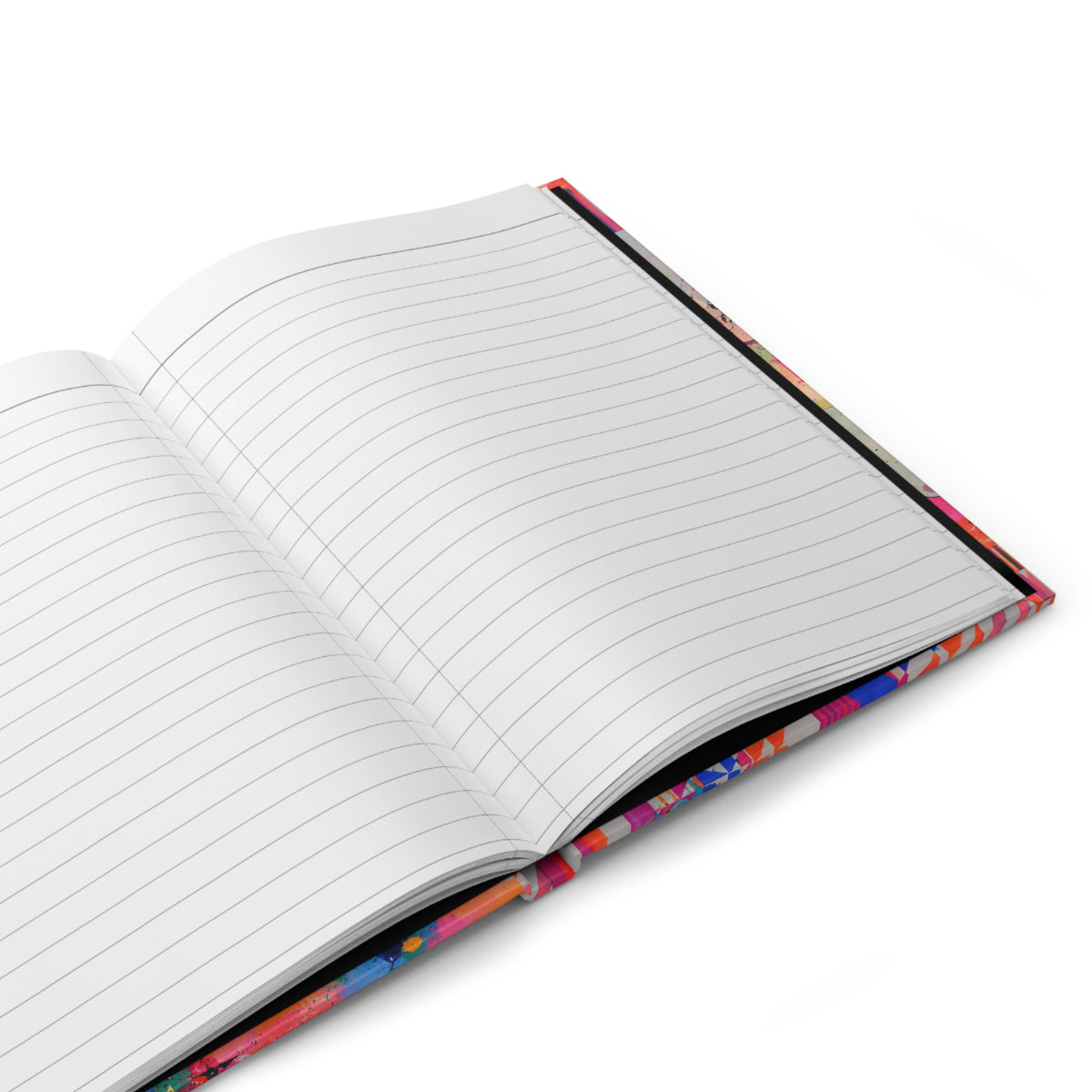Copy of Vibrant Pink & Orange Striped Hardcover Journal — Lined Notebook for Notes & Sketches