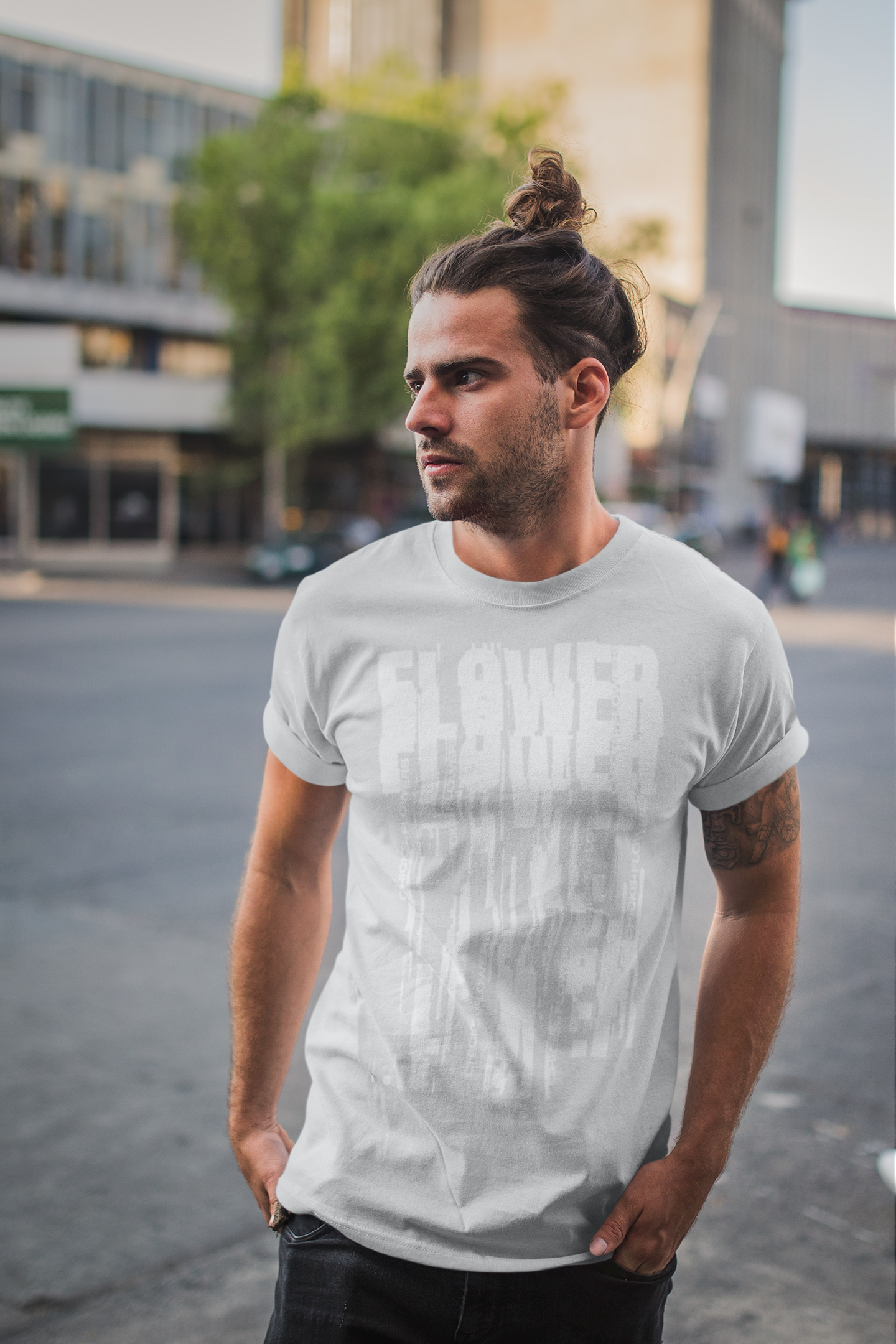 DISTORTED FLOWER T-SHIRT