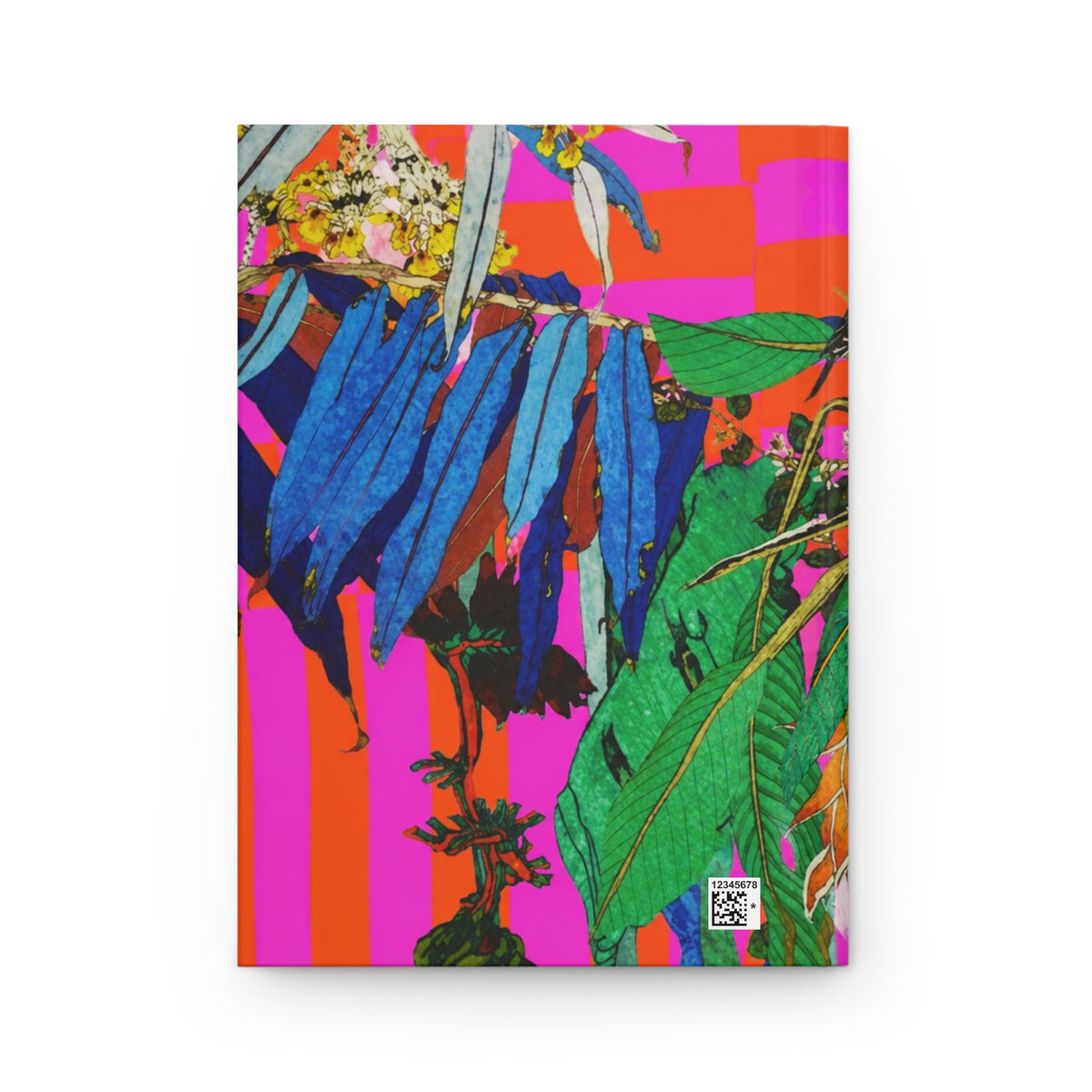 Glow Flower Striped Hardcover Journal — Lined Notebook for Notes & Sketches