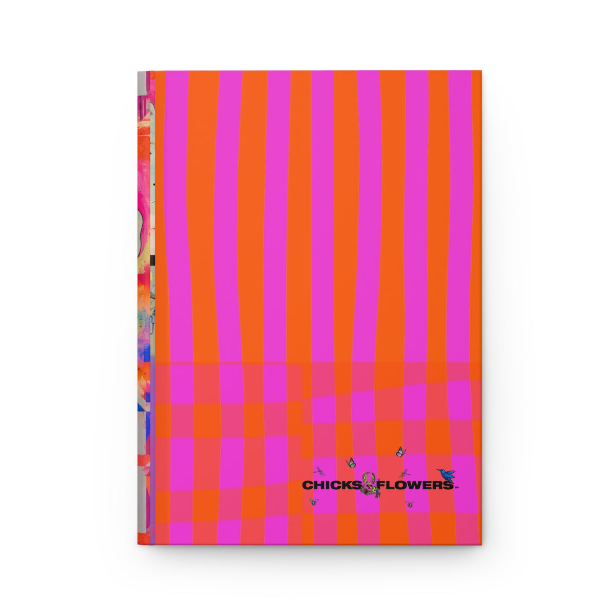Copy of Vibrant Pink & Orange Striped Hardcover Journal — Lined Notebook for Notes & Sketches