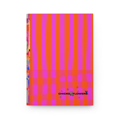 Copy of Vibrant Pink & Orange Striped Hardcover Journal — Lined Notebook for Notes & Sketches