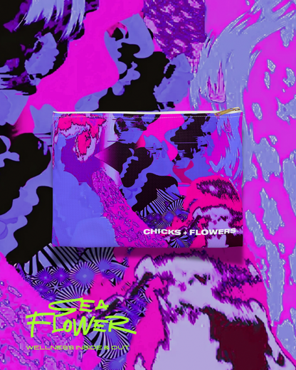 Plum Pattern Beauty Bag