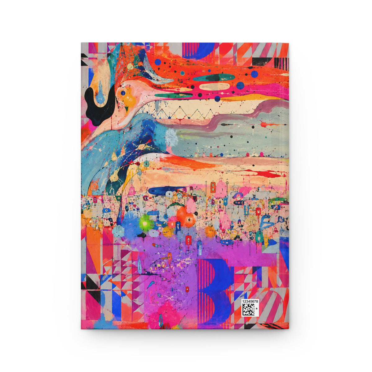 Copy of Vibrant Pink & Orange Striped Hardcover Journal — Lined Notebook for Notes & Sketches