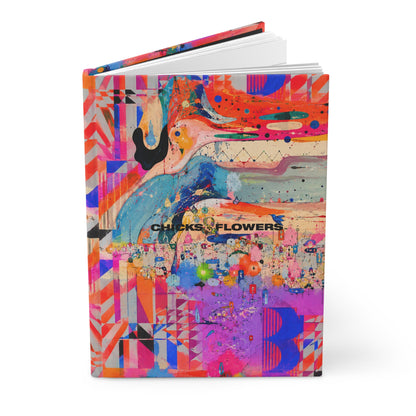 Copy of Vibrant Pink & Orange Striped Hardcover Journal — Lined Notebook for Notes & Sketches