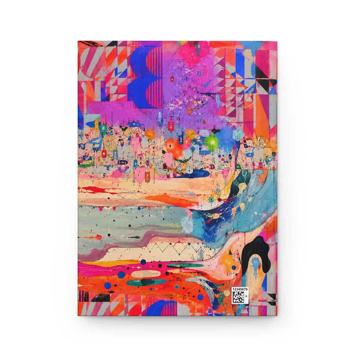 Copy of Vibrant Pink & Orange Striped Hardcover Journal — Lined Notebook for Notes & Sketches