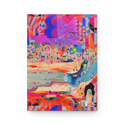 Copy of Vibrant Pink & Orange Striped Hardcover Journal — Lined Notebook for Notes & Sketches