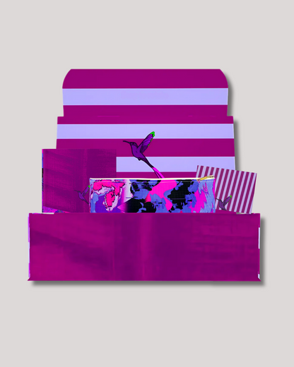 Plum Pattern Beauty Bag